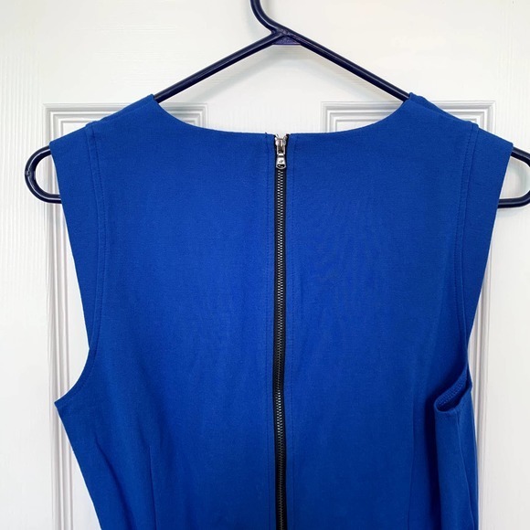 Kenneth‎ Cole Blue Wrap Belt Midi Dress Women's Size Large - Picture 5 of 8